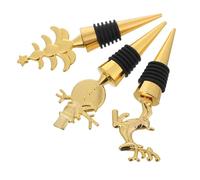 VICASKY 3pezzi Tappo Salvavino per Bottiglia di Vino Tappo per Vino Natalizio Sigillante per Bevande Realizzato in Materiale Durevole Facile da Inserire e Rimuovere