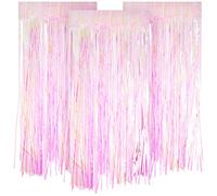 VICASKY 3pezzi Tende Frangia Iridescenti Decorazioni Per Feste Compleanni Matrimonio e Shower Con Sfondo Per Atmosfera Festiva e Foto Incantevoli