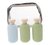 VICASKY 3pezzi Tubi Vuoti Ricaricabili per Shampoo Lozione Bagnoschiuma Contenitori da Viaggio in Compressibili per Articoli da Toeletta