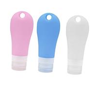 VICASKY 3pezzi Viaggio in Silicone Set Contenitori Per Liquidi Riutilizzabili e Portatili Per Bagnoschiuma Saponi Liquidi e Altro