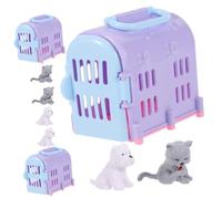 VICASKY 3Set in miniatura Pet Casetta Parti Giocattoli Decorativi Con Gatti E Modelli Di Cane Per Mondi Di Gioco Creativo Accessori Per Case Delle Bambole E Mini Paesaggi Casuale