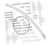 VICASKY 3sets Cinghie Antiribaltamento Per Inossidabile Cinghie Regolabili Per Sicurezza e Stabilizzazione Protezione Per Armadi e Librerie
