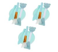 VICASKY 3sets Strumenti per Cura del Viso in Silicone Pennello Detergente Doppia Testa e Ciotole per Miscelazione di Maschere per Viso Kit per Applicazione di Maschere