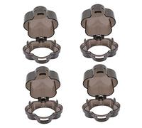 VICASKY 4 coperture di protezione del gas per forno, pomelli a prova di bambini, per pentole a gas Babe, a prova di bambini, in plastica, grigio scuro