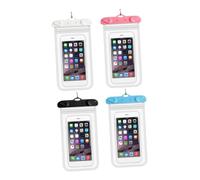 VICASKY 4 custodie impermeabili per smartphone, doppia protezione, design trasparente per fotografia subacquea, per nuoto, canottaggio, pesca, snorkeling, bianco, blu, rosso