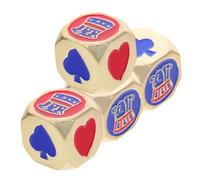 VICASKY 4 dadi da poker in metallo per feste e giochi da tavolo, dadi robusti e durevoli per serate di gioco divertenti per progetti fai da te