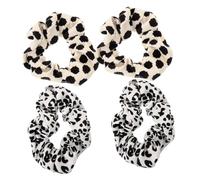 VICASKY 4 elastici per capelli da donna con delicato motivo leopardato, versatili, per compleanni, matrimoni e appuntamenti, anche per braccialetti portatili, durevoli