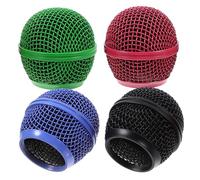 VICASKY 4 filtri per microfono a colori per microfono, griglia per microfono, microfono, microfono, griglia per microfono, protezione dal vento, copertura di ricambio, accessori per microfoni senza