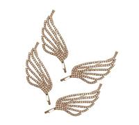 VICASKY 4 forcine per capelli da donna, con strass e tre stelle, in lega di zinco, dorate