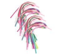 VICASKY 4 Manopole Streamer per Bicicletta Nastri Colorati in Poliestere Alta Densità Decorazioni Luminosi per Manubrio Bici Ragazze e Scooter Accessori Bici Bambina
