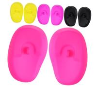 VICASKY 4 paia di paraorecchie resistenti al calore in silicone e morbido per colorare e lavare i capelli per la casa e i saloni di parrucchiere