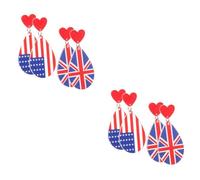 VICASKY 4 Paia Orecchini Pendenti Acrilici Americana per Donne e Ragazze Accessori Patriottici per Festa del e Memorial Day Leggeri e Comodi