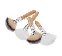 VICASKY 4 pennelli a ventaglio per il trucco del viso, pennelli morbidi per evidenziatore e polvere per truccatori professionali di alta qualità