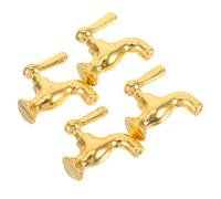 VICASKY 4 Pezzi 1:12 In Miniatura Rubinetto Realistico Mini Miscelatore Rubinetto Modello Accessori Da Cucina Per Casa Delle Bambole Bagno Accessori Decorazione D'oro