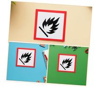 VICASKY 4 Pezzi Adesivi Sicurezza Antincendio per Rifiuti Etichette Autoadesive Resistente Intemperie con Avviso Fiamma per Scuole Parchi e Spazi Pubblici