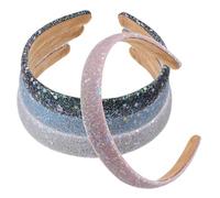 VICASKY 4 pezzi. Ampia fascia per capelli con glitter per una ricca funzionalità, fascia regolabile con glitter per donne e occasioni festive