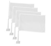 VICASKY 4 pezzi Bandiere Segnali Vuote per Auto con Bastoncini Leggere e Resistenti per Decorazioni DIY e Manifestazioni Sportive