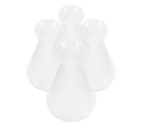 VICASKY 4 Pezzi Beuta Conica da Laboratorio in Plastica 250ml, Bocca Larga | Trasparente, Forma Stabile, Resistenza Chimica, per Scienza ed Educazione, Uso in Laboratorio