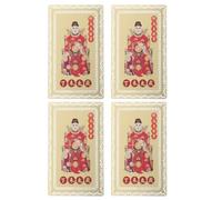 VICASKY 4 Pezzi Carta Tai sui 2027 per Anno della Capra, Amuleto Feng Shui | Rame Oro, Formato da Viaggio, Protezione e Presentazione Raffinata per Capodanno Cinese