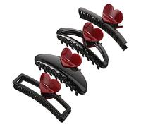 VICASKY 4 Pezzi Clip D'amore A Forma Di Compleanno Accessori Per Per Le Donne Cuore Futti Per i Per Le Donne Bobby Clip Di Artigli Per Buono Resina