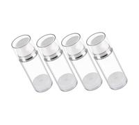 VICASKY 4 Pezzi Contenitori Da Viaggio Vuoti in Abs Trasparente Pompa Ricaricabile Senza Aria Adatti Per Shampoo, Crema, Fondotinta e Altri Liquidi