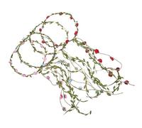 VICASKY 4 Pezzi copricapo rosa ghirlanda floreale fascia floreale da sposa fasce per ragazze Nozze fascia per di fiori da sposa fasce per ghirlande i fiori sono di carta Colorato