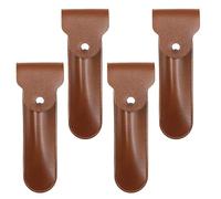 VICASKY 4 Pezzi Custodia per Rasoio Manuale in Pu Marrone Set da 4 Pezzi Copri Testina Protezione per Rasoio di Sicurezza da Viaggio Uomo Organizer per Kit da Barba