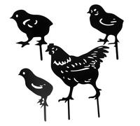 VICASKY 4 pezzi da giardino pulcini decorativi a forma di animale da giardino, durevoli per un'atmosfera vivace da, per e
