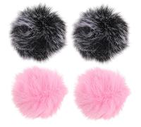 VICASKY 4 pezzi di copertura antivento in peluche USB microfono antivento portatile accessori parabrezza protezione microfono antivento copertura per microfono microfono microfono copertura antivento