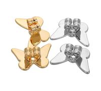 VICASKY 4 pezzi di supporto per lobi dell'orecchio, per arrestare il lobo delle orecchie, supporto per bloccare il retro degli orecchini, orecchini per orecchini e orecchini in silicone