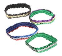 VICASKY 4 pezzi elastici con paillettes, per accessori per capelli lucidi, per feste e quotidiani, diversi colori