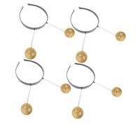 VICASKY 4 Pezzi fascia per la palla in schiuma accessori per a tema spaziale fascia per orecchie aliene fasce aliene palline glitterate cerchietti per Golden
