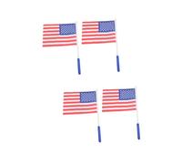VICASKY 4 Pezzi LED Bandierine Americane Mano con per Decorazioni Patriottiche Mini Bandiere Usa per Sfilate e Feste Patriottiche