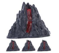 VICASKY 4 Pezzi Mini Modelli di Montagne Vulcaniche in Plastica Realistici per Decorazioni di Paesaggi Vulcanici da Gioco per Vulcani e Dinosauri Decorazioni Scientifiche per Feste