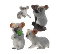 VICASKY 4 pezzi Modellini Koala Realistici per Decorazioni Torte e Giardini delle Fate Miniature Animali Dettagliate per Feste e Giochi Interattivi