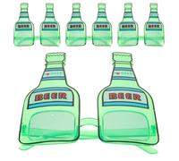 VICASKY 4 Pezzi Occhiali Decorativi Costume Beach Glasses Sostenibili e Leggeri Forma Bottiglia di Birra per Atmosfera Estiva a Beach e Pool Party Tropical Beer Props e Beer Party Favors