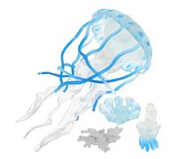 VICASKY 4 pezzi ornamenti per la crescita di meduse interattive, modello di meduse, copricapo sferico, in seta, per il ciclo di vita, piccole decorazioni per serbatoi in plastica