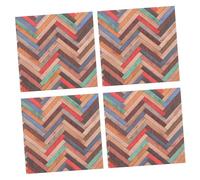 VICASKY 4 pezzi Pavimento Nella Casa delle Bambole Decorazioni Dolce Decorazione Stanza Falso Tappeti Per Soggiorno Interno Kit Quadrato Decalcomanie Miniature Bambine Artificiali PVC