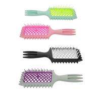VICASKY 4 Pezzi Pettini per Capelli Ricci Anti-statici con Struttura Forata Traspirante Spazzole Massaggianti per Capelluto per Capelli Bagnati e Asciutti Accessori Colorati per Donna e