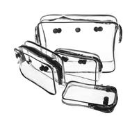 VICASKY 4 pezzi Pochette Trasparenti con Zip in Plastica Resistente Borsa per Trucco da Viaggio Leggera e Organizer per Trucco e Accessori per Viaggi Palestra e Soggiorni Brevi