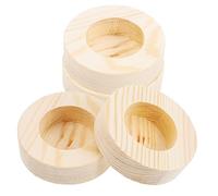 VICASKY 4 pezzi porta bottiglie di olio essenziale in legno, organizzatore stabile per bottiglie, elegante ciotola per oli essenziali profumo e per desktop