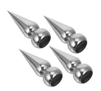 VICASKY 4 pezzi Punte per Recinzione in Acciaio Finiture Metalliche Decorative Resistenti per Balconi e Cancelli Protezione Anti-scalata e Durevole