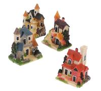 VICASKY 4 Pezzi Resina Miniatura Ornamento Giardino Decorativo Miniatura Casa Forniture