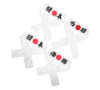 VICASKY 4 Pezzi Samurai Japanese Headbands With Victory Print Washable Chef Bandanas For Cooking Sports Karate And Team Building Activities