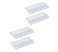 VICASKY 4 pezzi Scatola Punte Trapano Unghie Trasparente Organizer Manicure in Plastica Durevole per Teste Rettifica Nail Grinding Head Case