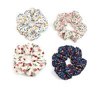 VICASKY 4 Pezzi Scrunchies cravatta Prodotto Accessori fiore Signore signora anello per fermagli per ragazze Silky donna titolari di coda di cavallo ragazza