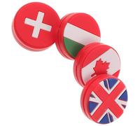 VICASKY 4 Pezzi Smorzatore per Racchetta da Tennis a Forma di Bandiera in | PVC e Silicone, Riduce L’impatto Sulle Corde, per Allenamento Indoor e Maggiore Comfort