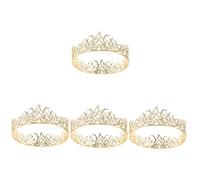 VICASKY 4 Pezzi Sposa con Accessorio Costume Re Cosplay per Matrimonio e Compleanni Copricapo Cerimoniale Resistente e Raffinato