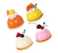VICASKY 4 piccoli modelli di torta Tu ti fanno sembrare come se stessi giocando a mangiare torte finte da esporre alla finestra, modello per vetrine, in PVC