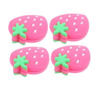 VICASKY 4 racchette da tennis in silicone per ridurre le vibrazioni, adatte per accessori per racchette e per amanti del tennis, fragole rosa